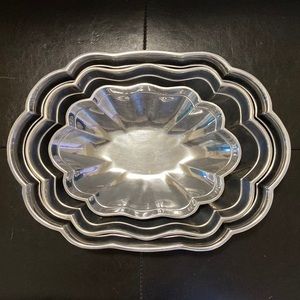 Wilton Armetale Scallop 3-piece Serving Tray